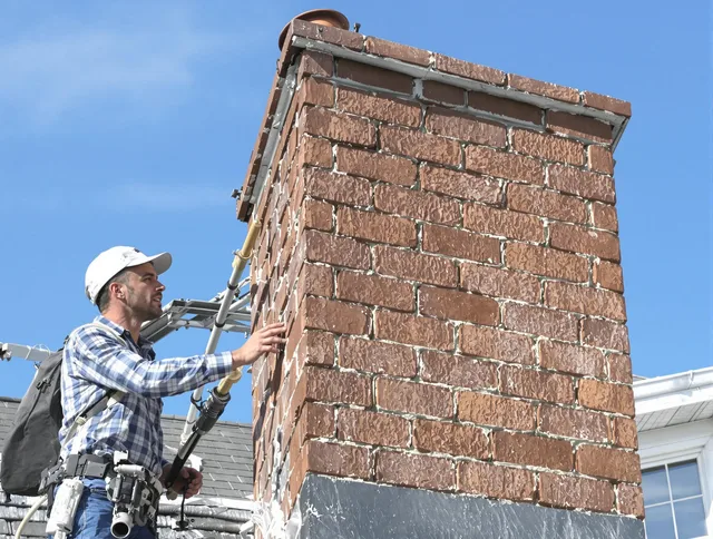Brickwork for a chimney rebuild by Hanover Chimney Sweep in Hanover, MA