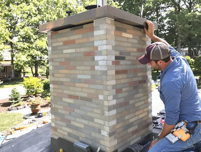 Hanover Chimney Sweep completing a modern chimney remodel in Hanover, MA