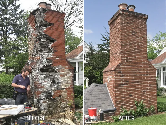 Hanover Chimney Sweep performing a full chimney restoration in Hanover, MA