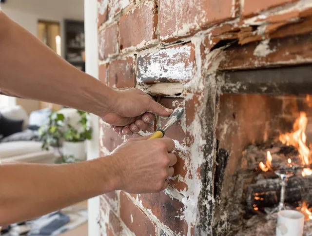 Routine fireplace repair by Hanover Chimney Sweep in Hanover, MA